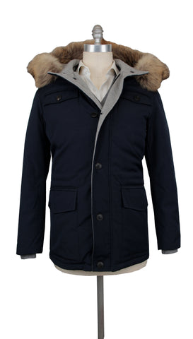 Kiton Navy Blue Parka