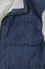 Kiton Denim Blue Cotton Solid Jacket Vest - (KT312241) - Parent