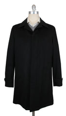 Kiton Black Cashmere Solid Coat - 40/50 - (KT37245)