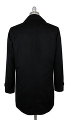 Kiton Black Cashmere Solid Coat - (KT37245) - Parent