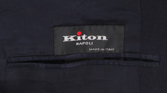 Kiton Dark Blue Cashmere Solid Coat - (KT372410) - Parent