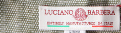 Luciano Barbera Green Fancy Linen Pocket Square (LU720231)