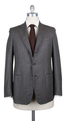 Borrelli Gray Wool Blend Striped Suit - 42/52 - (2018030810)