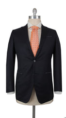 Luigi Borrelli Dark Blue Wool Solid Suit - 42/52 - (LB1010231)