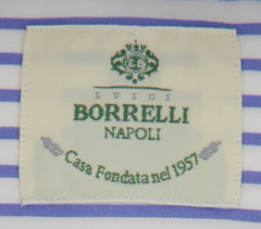 Luigi Borrelli Blue Striped Cotton Shirt - Slim - (LB923232) - Parent