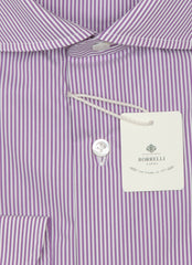 Luigi Borrelli Purple Striped Shirt - Slim - (LB1119227) - Parent