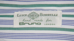 Luigi Borrelli Green Striped Cotton Shirt - Slim - (LB1119221) - Parent