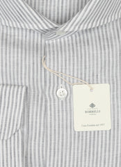 Luigi Borrelli Light Gray Linen Shirt - Extra Slim - (LB1119228) - Parent