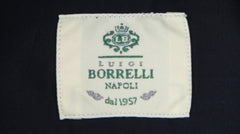 $500 Luigi Borrelli Dark Blue Cotton Blend Shirt - Slim - (LB382614) - Parent