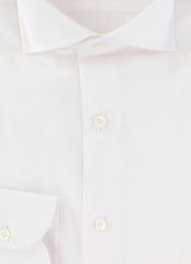 $500 Luigi Borrelli White Solid Shirt - Slim - (LB81262) - Parent