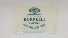 $500 Luigi Borrelli White Solid Linen Shirt - Slim - (LB1231253) - Parent