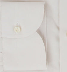 $500 Luigi Borrelli Off White Solid Cotton Shirt - Slim - (LB38261) - Parent