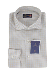 $600 Luigi Borrelli Light Blue Cotton Shirt - Slim - 14.5/37 - (LB1252523)