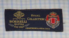 $600 Luigi Borrelli Light Blue Plaid Shirt - Slim - (LB1227245) - Parent