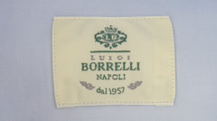 $500 Luigi Borrelli Light Blue Solid Cotton Shirt - Slim - (LB38268) - Parent