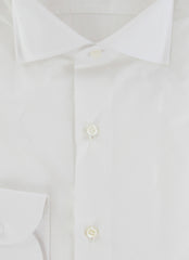$500 Luigi Borrelli White Solid Cotton Shirt - Slim - (LB12272511) - Parent