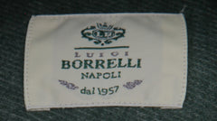 $500 Luigi Borrelli Green Solid Cotton Shirt - Slim - (LB12272518) - Parent