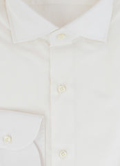 $500 Luigi Borrelli White Solid Cotton Shirt - Slim - (LB3282618) - Parent