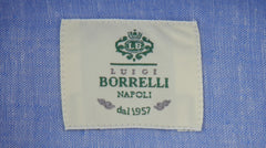 $500 Luigi Borrelli Light Blue Cotton Shirt - Slim - (LB7292610) - Parent