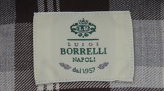 $500 Luigi Borrelli Light Gray Plaid Cotton Shirt - Slim - (LB1227254) - Parent