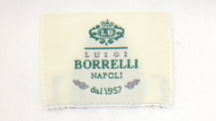 $500 Luigi Borrelli White Solid Cotton Shirt - Slim - (LB729261) - Parent