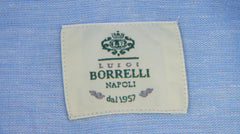 $500 Luigi Borrelli Light Blue Linen Blend Shirt - Slim - (LB382617) - Parent