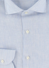 $500 Luigi Borrelli Light Blue Striped Shirt - Slim - (LB81265) - Parent
