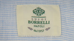 $500 Luigi Borrelli Light Blue Striped Shirt - Slim - (LB81265) - Parent