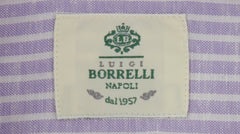 $500 Luigi Borrelli Lavender Purple Cotton Shirt - Slim - (LB7292615) - Parent