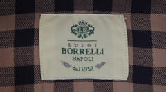 $500 Luigi Borrelli Dark Blue Check Cotton Shirt - Slim - (LB38266) - Parent
