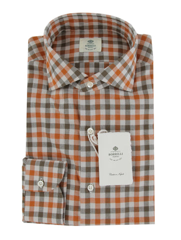 Luigi Borrelli Orange Shirt - Slim
