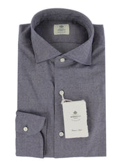 $500 Luigi Borrelli Dark Blue Solid Shirt - Slim - (LB12272512) - Parent