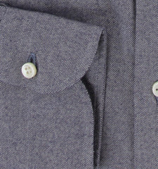 $500 Luigi Borrelli Dark Blue Solid Shirt - Slim - (LB12272512) - Parent