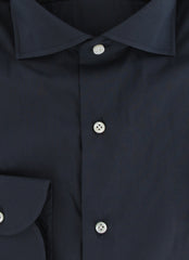 $500 Luigi Borrelli Dark Blue Solid Shirt - Slim - (LB12272522) - Parent