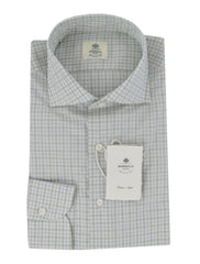 $500 Luigi Borrelli Light Green Check Shirt - Slim - 16/41 - (LB12272423)