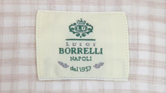 $500 Luigi Borrelli Light Brown Plaid Cotton Shirt - Slim - (LB38265) - Parent