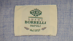 $500 Luigi Borrelli Blue Solid Shirt - Slim - (LB1227248) - Parent
