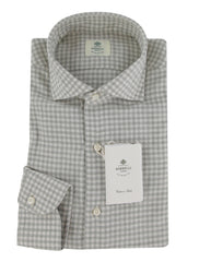 $500 Luigi Borrelli Light Green Shirt - Slim - 14.5/37 - (LB1231251)
