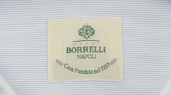 Luigi Borrelli Light Blue Striped Shirt - Slim - (LB45236) - Parent