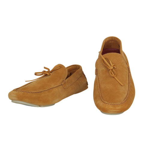 Loro Piana Light Brown Lace Tie Driving Shoes