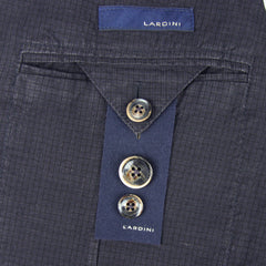 Lardini Navy Blue Cotton Blend Check Sportcoat - (PQ320AV589) - Parent