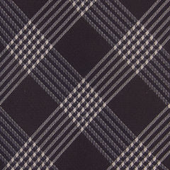 $195 Luciano Barbera Dark Brown Plaid Silk Tie -  x  - (LU107262)