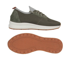 $850 Mandelli Dark Green Cotton Slip-On Sneakers - (MM314263) - Parent