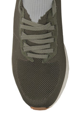 $850 Mandelli Dark Green Cotton Slip-On Sneakers - (MM314263) - Parent