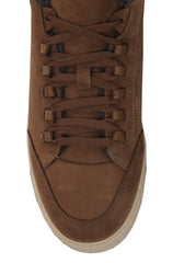 $850 Mandelli Brown Suede High Top Sneakers - (MM314261) - Parent