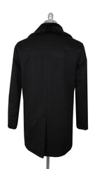 $5000 Mandelli Black Cashmere Solid Coat - (MM1016252) - Parent