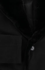 $5000 Mandelli Black Cashmere Solid Coat - (MM1016252) - Parent