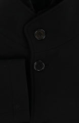 $3975 Mandelli Black Cashmere Blend Solid Coat - (MM10282515) - Parent