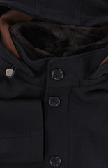 $4475 Mandelli Dark Blue Cashmere Blend Solid Coat - (MM10282511) - Parent