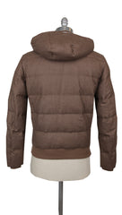 $3125 Mandelli Brown Wool Blend Solid Puffer Jacket - (MM1028252) - Parent